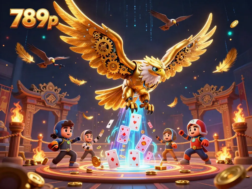Experience thrilling gambling adventures with 789p in a vibrant 3D casino illustration.