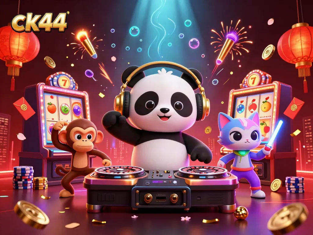 Experience exciting gameplay at ck44 with vibrant 3D characters in this lively casino scene.