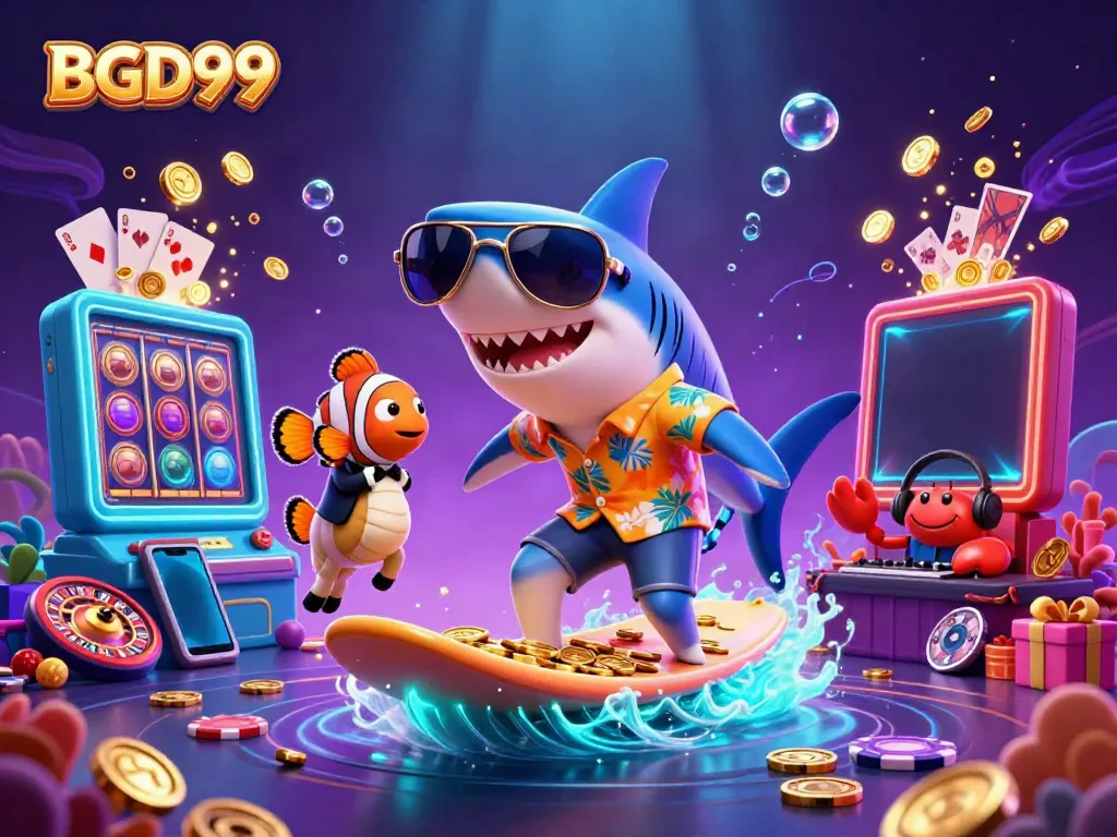 Experience vibrant online gaming with BGD99 featuring colorful characters and dynamic casino elements.