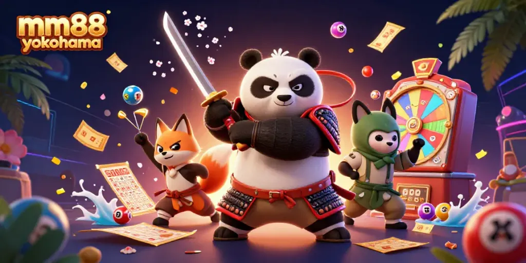 Engage with mm88 yokohama's vibrant casino dynamics featuring samurai panda and ninja fox.