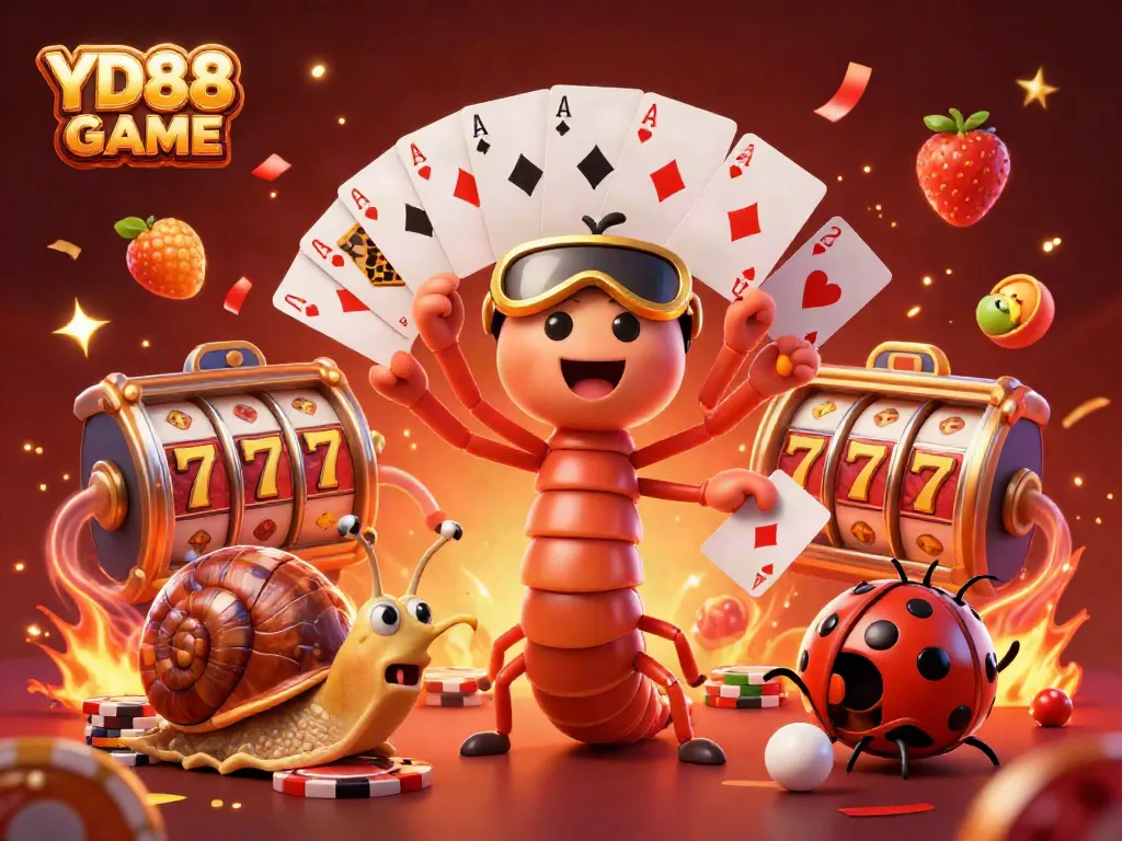 Experience the thrilling excitement of YD88 GAME with animated characters and vibrant casino elements.