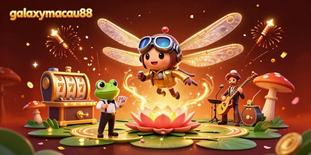 Experience thrilling wins at galaxymacau88 with our vibrant 3D casino illustration featuring dynamic characters and exciting game elements.