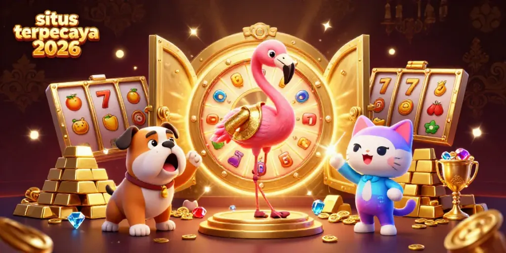 Permainan di situs terpercaya 2026 dengan karakter permainan slot yang meriah.