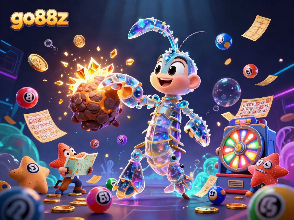Join the excitement at go88z with vibrant game elements exploding in a galactic scene.
