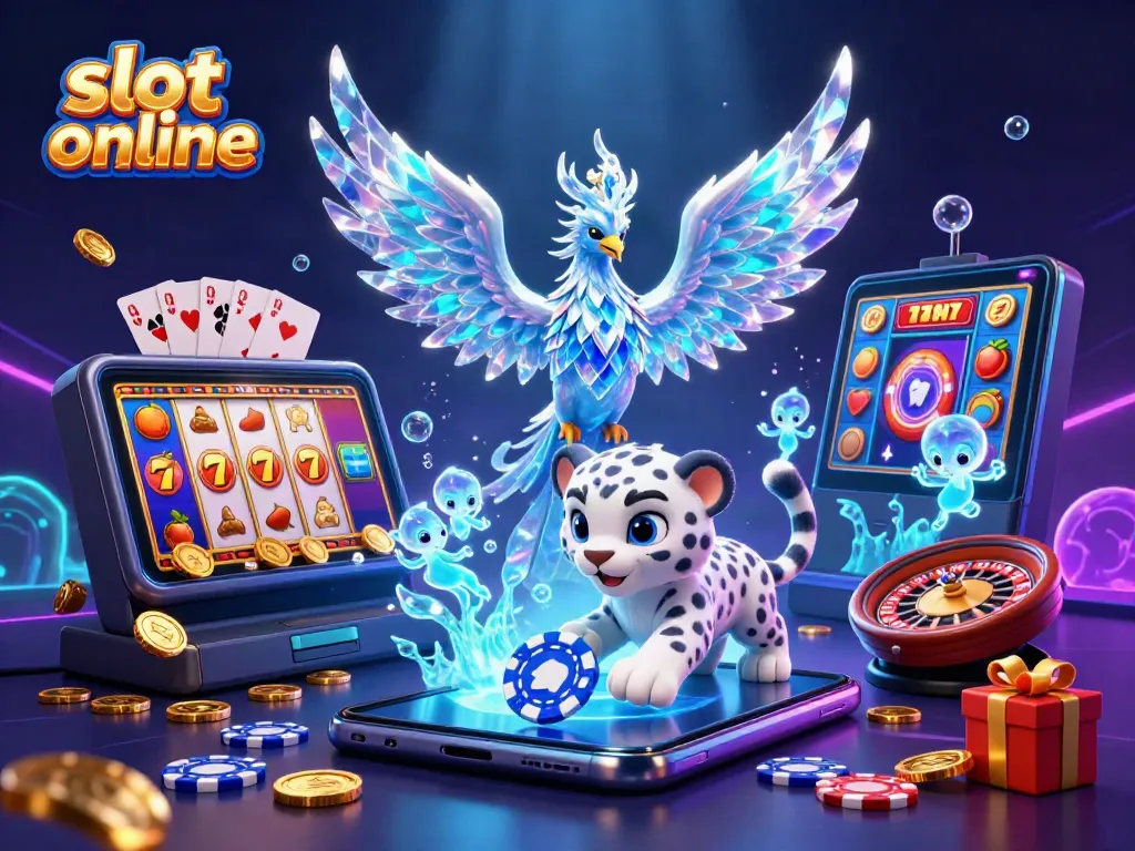 Engage with captivating slot online features in a 3D casino world filled with unique characters and gaming elements.