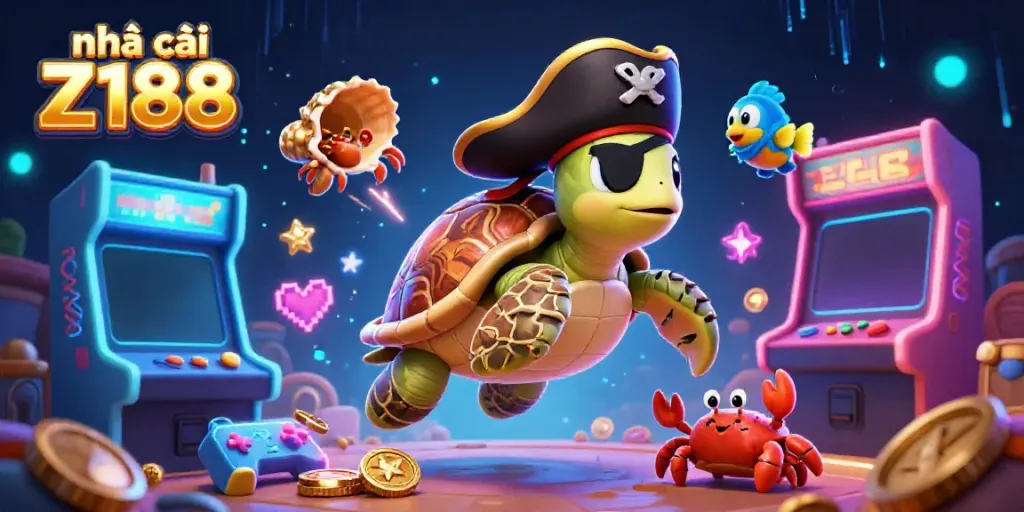 Experience the thrill of playing at nhà cái Z188 with vibrant casino characters and lively gaming atmosphere.