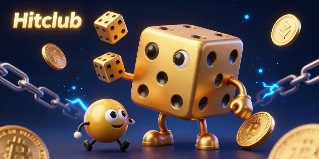 Engage with Hitclub's vibrant 3D gambling adventure featuring dynamic characters and digital coins.