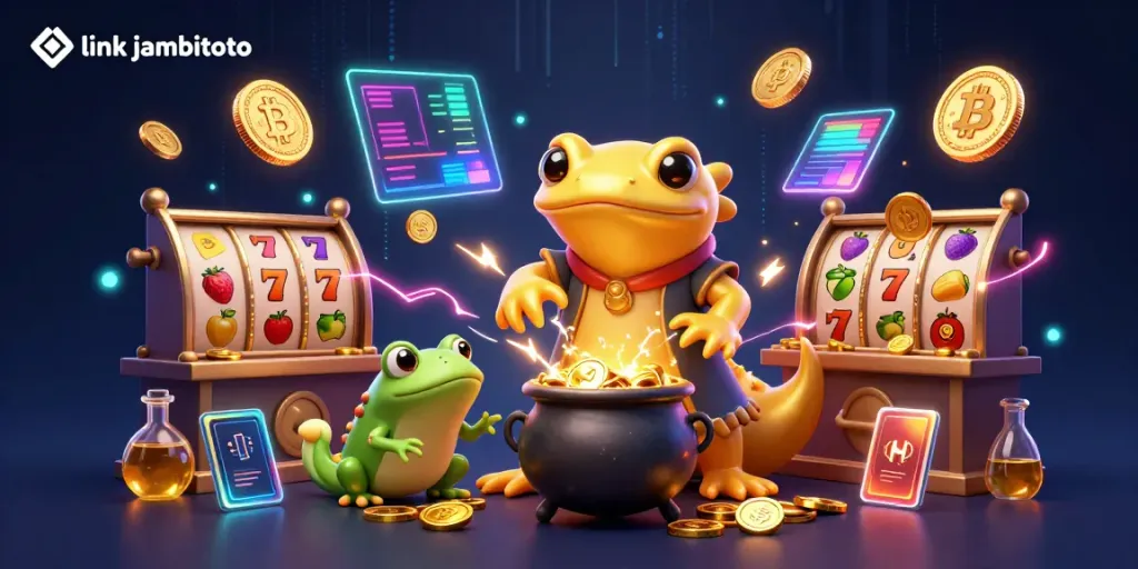 Win big at link jambitoto with vibrant scenes of 3D characters and casino elements.