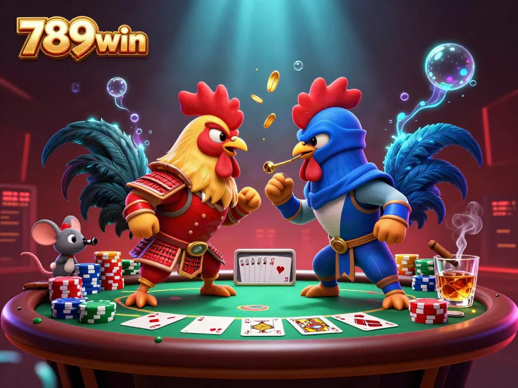 Engage with the thrilling world of 789win as roosters and poker elements energize the casino scene.