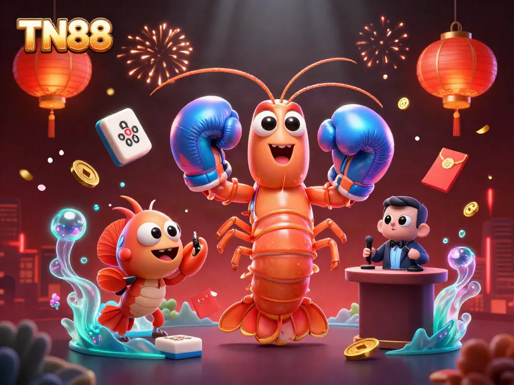 Experience thrilling gameplay at TN88's virtual casino with vibrant characters and action-packed elements.