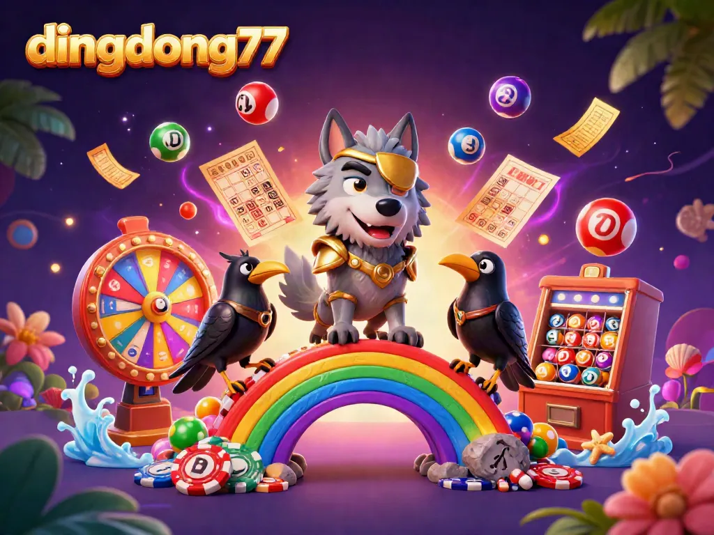 Engage with dingdong77's exciting world, featuring Norse-inspired characters and colorful gambling elements.