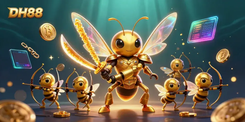 Engage in thrilling gaming experiences at DH88 with vibrant, dynamic 3D characters in a casino setting.